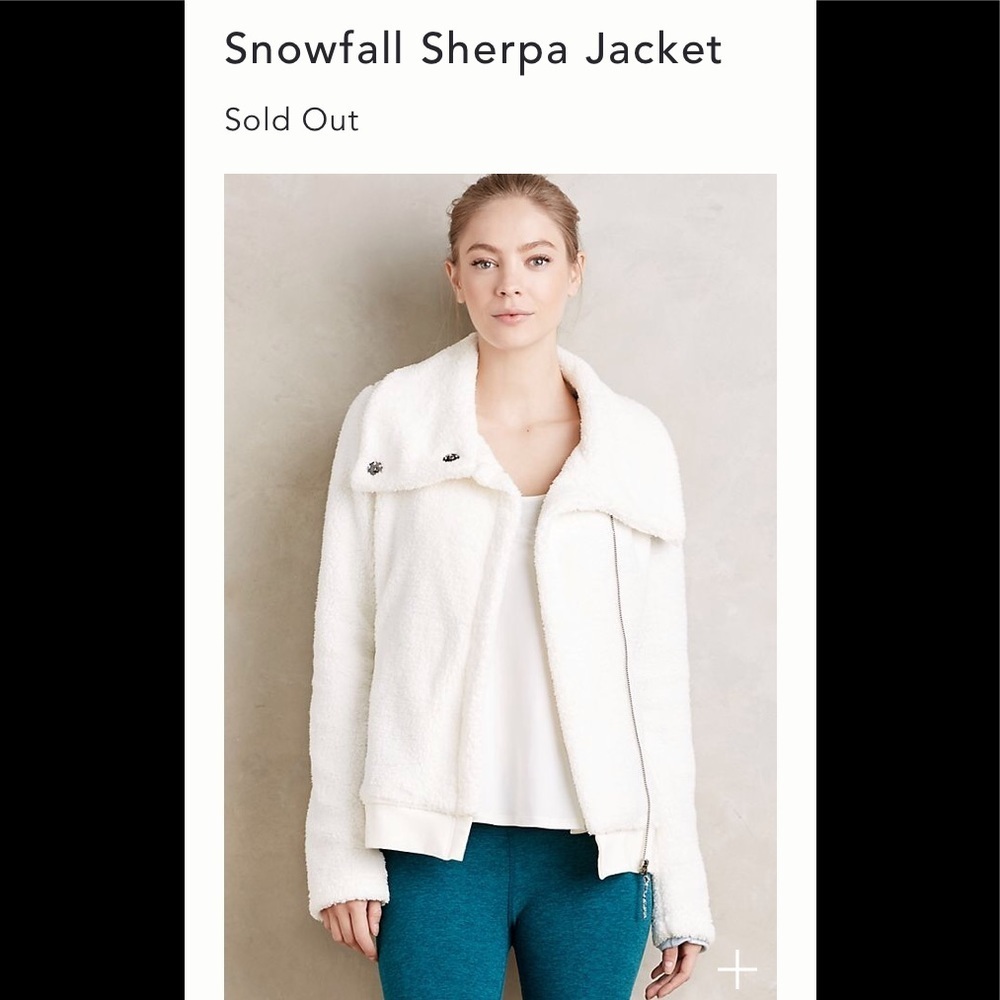 SALE New Anthropologie Snowball Sherpa Jacket Sz S